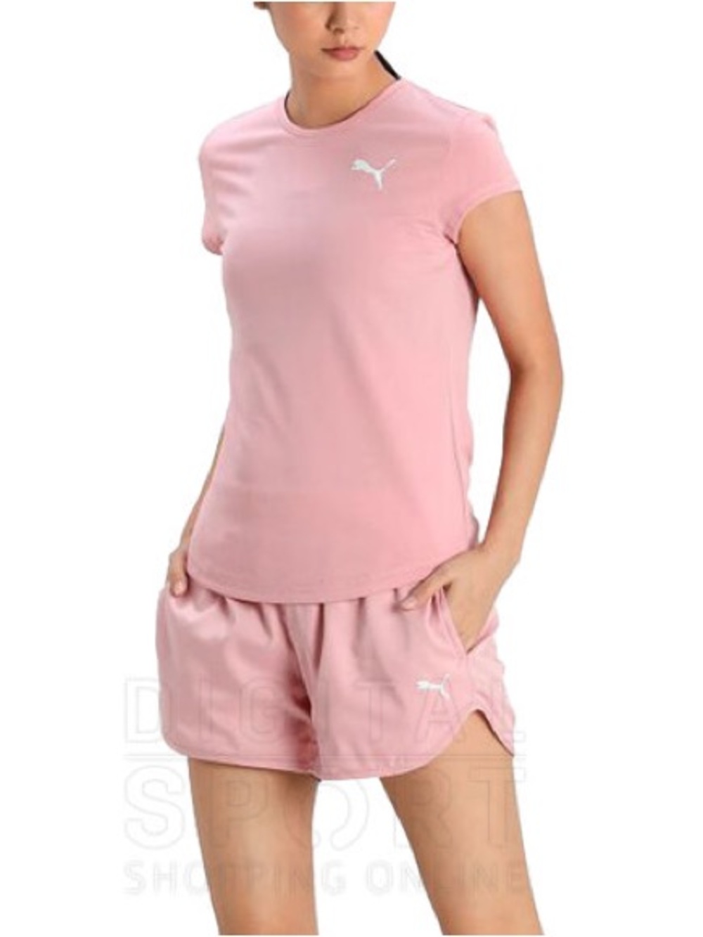 Kit - Puma Light Pink Women's Performance Tee and short